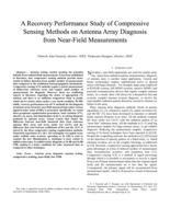 A recovery performance study of compressive sensing methods on antenna array diagnosis from near-field measurements