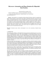 Microwave attenuation and phase rotation by ellipsoidal dust particles