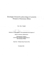 Strategic scenario planning at Lonmin Western Platinum Mine