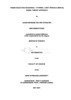 Human deductive reasoning: a formal logic versus a mental model theory approach