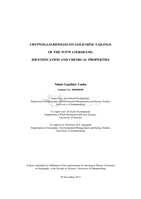 Cryptogam biomass on gold mine tailings of the Witwatersrand : identification and chemical properties
