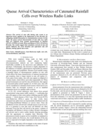 Queue arrival characteristics of catenated rainfall cells over wireless radio links
