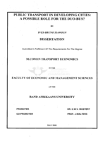 Public transport in developing cities : a possible role for the duo-bus?