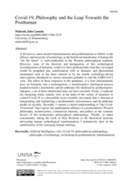 Covid-19, philosophy and the leap towards the posthuman