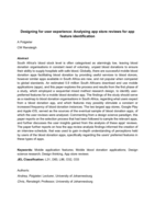 Designing for user experience : analysing app store reviews for app feature identification