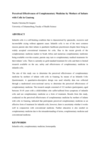 Perceived effectiveness of complementary medicine by mothers of infants with colic in Gauteng