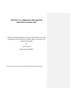 The effect of a combination complementary medication on venous tone