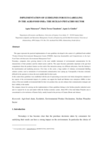 Implementation of guidelines for eco-labelling in the agri-food smes: the sicilian pistachio sector