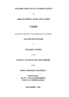 Teaching practice in a diverse society
