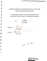 The effect of gelsemium sempervirens 200 CH on urine cortisol levels and perceived levels of anxiety
