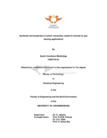 Synthesis and properties of carbon nanotubes coated tin dioxide for gas sensing applications