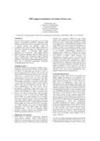 SME support institutions : the South African case