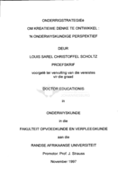 Onderrigstrategieë om kreatiewe denke te ontwikkel : 'n onderwyskundige perspektief.