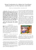 Design considerations for a marker-free visual-based interfacing device for telco operation
