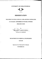 The effect of poly (crylic acid) and poly (ethyleneco-maleic anhydride) on nickel powder precipitation