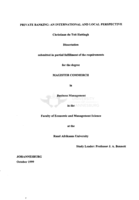 Private banking : an international and local perspective