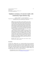 Sulphate resistance of concrete made with moderately high alumina slag
