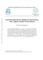 Search for lepton-flavor-violation in 𝒁-boson decays with 𝝉-leptons with the ATLAS detector