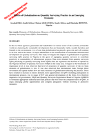 Effect of globalisation on quantity surveying practice in an emerging economy