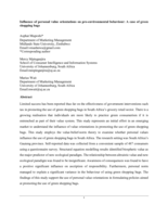 Influence of personal value orientations on pro-environmental behaviour : a case of green shopping bags