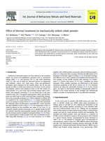 Effect of thermal treatment on mechanically milled cobalt powder