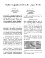 Arachnid-inspired kinesthesia for legged robots