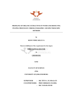 Profiling of organic extractives in wood and dissolving pulping process by chromatographic and spectroscopic methods