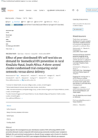 Effect of peer-distributed HIV self-test kits on demand for biomedical HIV prevention in rural KwaZulu-Natal, South Africa: a three-armed cluster-randomised trial comparing social networks versus direct delivery