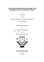 Improving the effectiveness and image of the building and civil construction process
