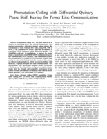 Permutation coding with differential quinary phase shift keying for power line communication