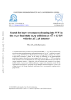 Search for heavy resonances decaying into W W in the eν µν final state in p p collisions at √s = 13  TeV  with the ATLAS detector