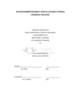 An inter-examiner reliability study in locating C7 spinous process by palpation