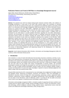 Publication patterns and trends of 4IR pillars in a Knowledge Management Journal
