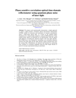 Phase-sensitive correlation optical time-domain reflectometer using quantum phase noise of laser light
