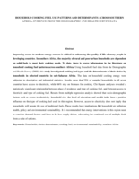 Household cooking fuel use patterns and determinants across Southern Africa : evidence from the demographic and health survey data