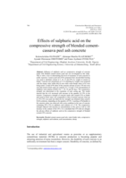 Effects of sulphuric acid on the compressive strength of blended cement-cassava peel ash concrete