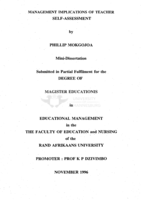 Management implications of teacher self-assessment