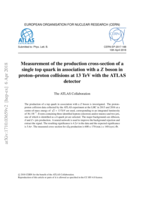 Measurement of the production cross-section of a single top quark in association with a Z boson in  proton–proton collisions at 13 TeV with the ATLAS detector