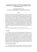 Exploring South African in-service teachers’ baseline knowledge of mathematics : a case of further education and training phase