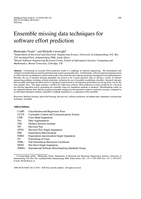 Ensemble missing data techniques for software effort prediction