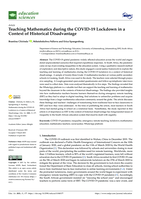 Teaching mathematics during the COVID-19 Lockdown in a context of historical disadvantage