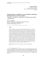 Geographical diversity and students’ housing satisfaction in South Africa