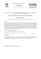 Process evaluation of a domestic biogas digester