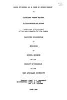 Locus of control as a cause of school dropout