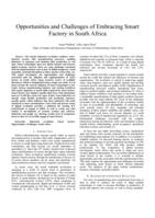 Opportunities and challenges of embracing smart factory in South Africa