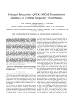 Selected subcarriers QPSK-OFDM transmission schemes to combat frequency disturbances
