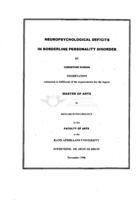 Neuropsychological deficits in borderline personality disorder