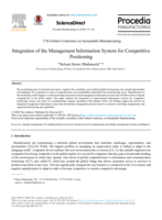 Integration of the Management Information System for competitive positioning