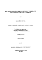 Die professionele identiteitsontwikkeling van voorligtingsielkundiges