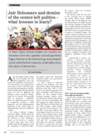 Jair Bolsonaro and demise of the center-left politics - what lessons to learn?